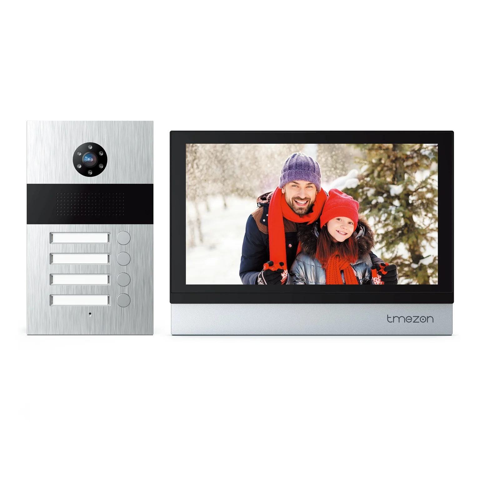 Nuovo Design Tmezon Wifi Videocitofono Touch Screen Da 10 Pollici Con Campanello Cablato 1080P