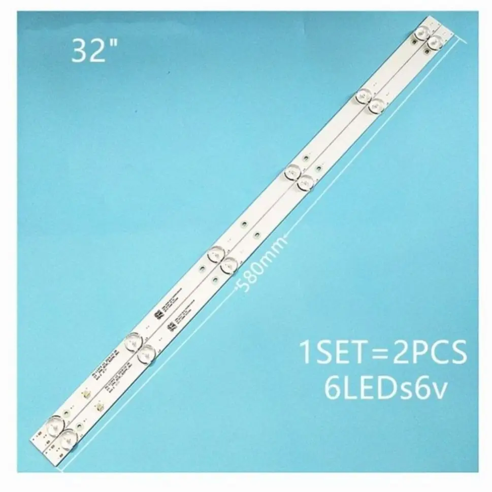 Striscia Led Tv-Retroilluminazione. Pannello Tv Led Odl32680H-Tb, 32 Led, Ms-L1343 V2 Cy 2*6 _ 3030 _ 300 Ma, Jl.D32061330-081As-M Linee