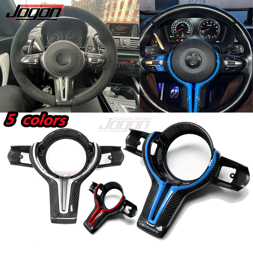 Per Bmw M 1 2 3 4 5 6 Serie F20 F30 F32 F80 F82 F10 F06 F12 F13 F15 F16 M-Sport Vera Fibra Di Carbonio Volante Trim Interni