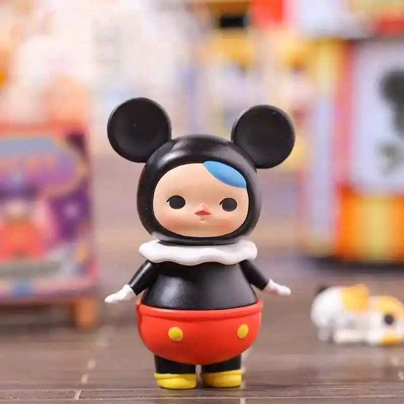 Pop Mart Pucky Mickey Family Series Blind Box Toys Guess Bag Mystery Box Mistery Caixa Action Figure Modello Carino Regalo Di Compleanno