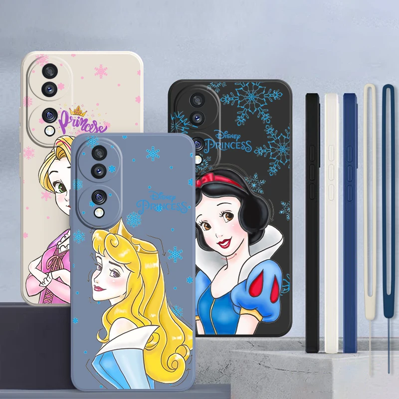 Disney Princess Beautiful For Honor X8 X9A X8A 80 70 60 50 X20 10X 9X 9C 9A 9S 8A Custodia Morbida In Silicone Con Corda Liquida Fundas