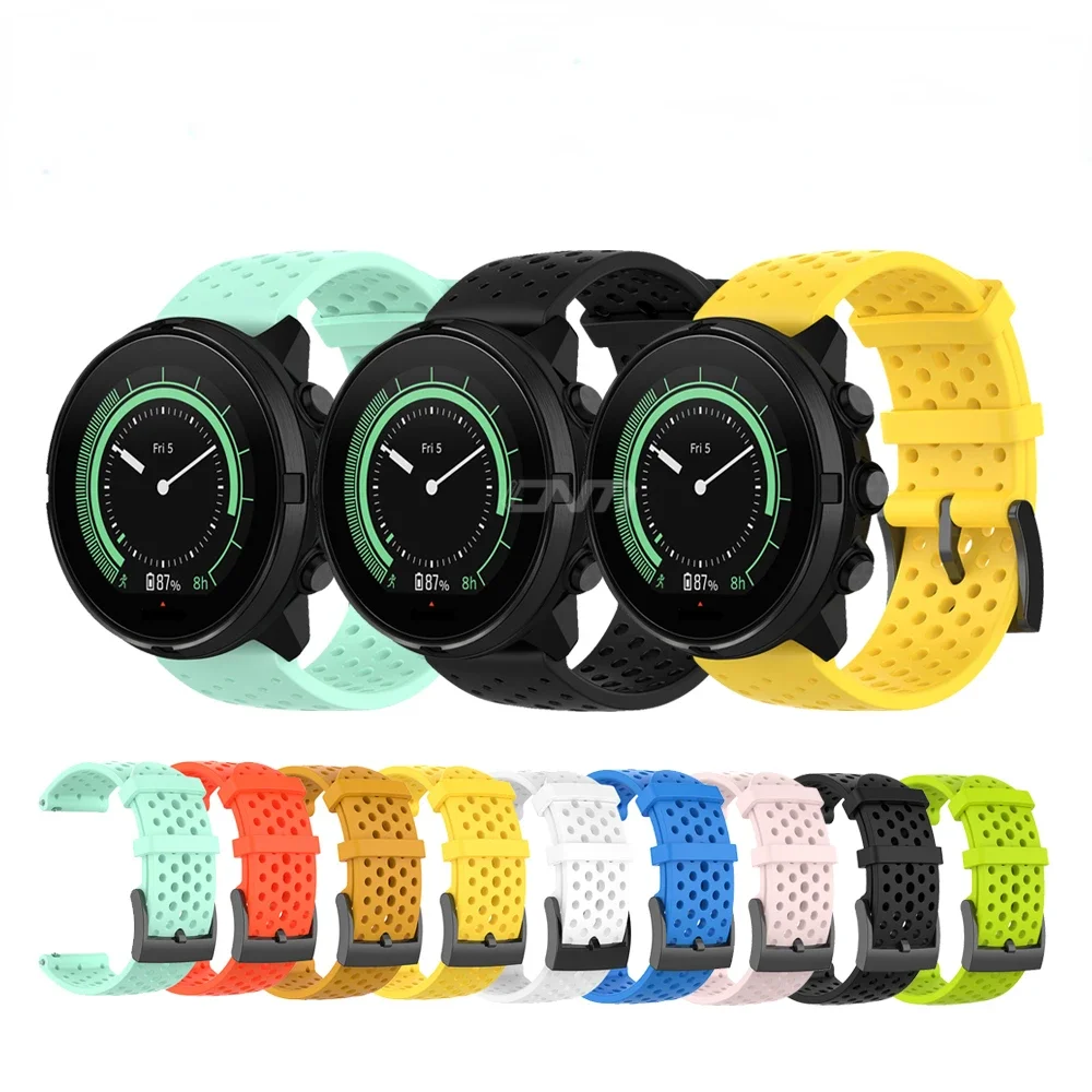 Cinturino In Silicone Per Suunto 9 7 D5 Spartan Sport Wrist Hr Fossil Q Bracciale Da Uomo In Acciaio Inossidabile Nate Ibrido Da 24Mm