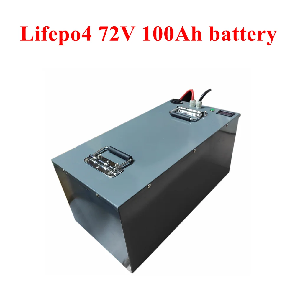 Lifepo4 72V 100Ah Power Lithium Lfp Batteria 100A Bms 8000W Motor Bike Triciclo Carrello Elevatore Motocycle Scopoter Ebike + Caricatore 10A