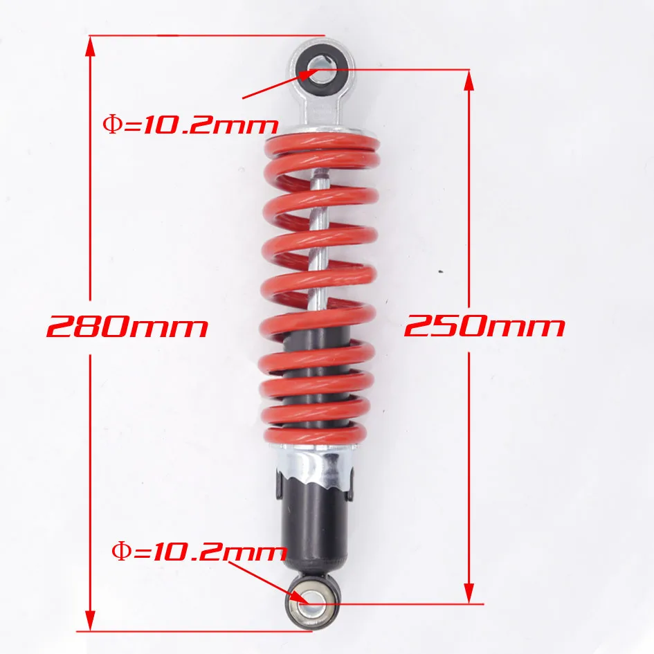 Ammortizzatore Sospensione Posteriore 250Mm Per Cina 50Cc 90Cc 70Cc 125Cc Kids Mini Atv Quad Bike Go Kart Scooter Golf Cart Parts