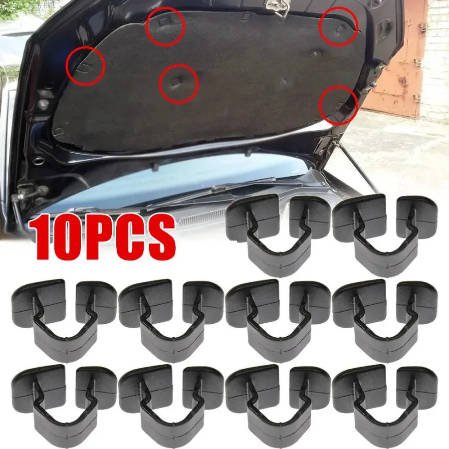 10X Car Bonnet Clip Rivet Retailine Hood Insulation 1H5863849A01C Per Vw Polo Tiguan Passat B5 B6 Seat Leon 2 Skoda Octavia 2