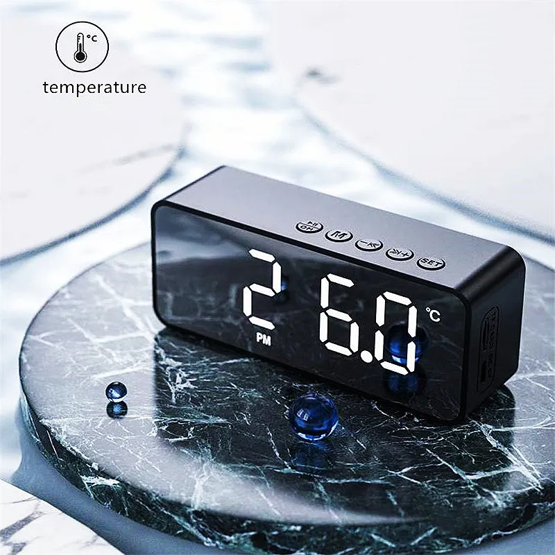 Caldo Per Xiaomi Orologi Con Altoparlanti Bluetooth Radio Fm Led Sveglia Digitale Intelligente Orologio Da Tavolo Orologi Da Tavolo Elettronici Decora