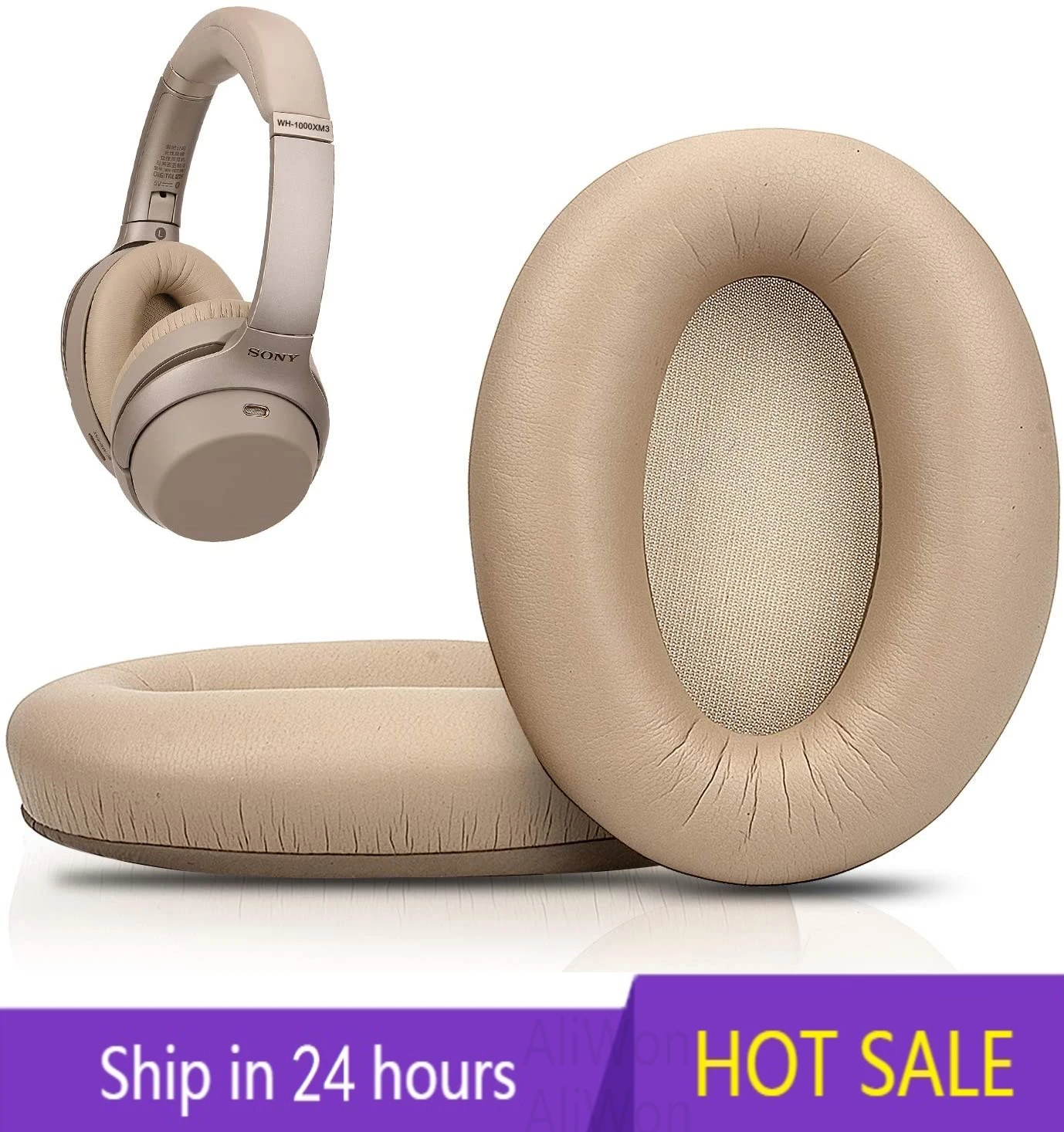 Cuscinetti Di Ricambio Cuscinetti Per Le Orecchie In Memory Foam Riparazione Del Cuscino Per Sony Wh-1000Xm3 Wh1000Xm2 Wh1000 Xm4 Cuffie Gamer Cover M