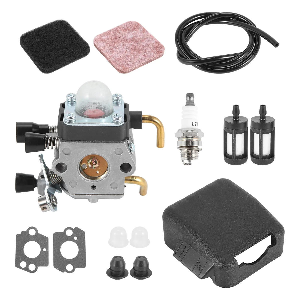 Fs85 Carburatore + Coperchio Filtro Aria Per Stihl Fs75 Fs80 Fs 85 Km80 Km85 Fc75 Decespugliatore Decespugliatore Tune Up Kit