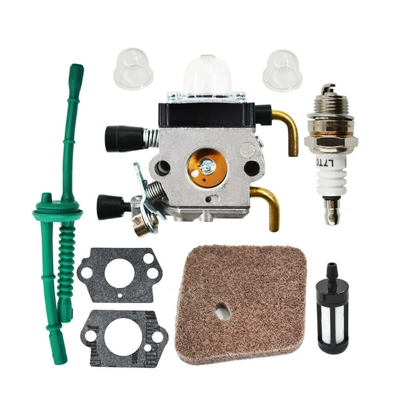 Set Di Strumenti Carburatore, Carburatore Per Stihl Fs55 Fs55R Fs55Rc Km55 Hl45 Km55R Fs38 Con Kit Linea Carburante