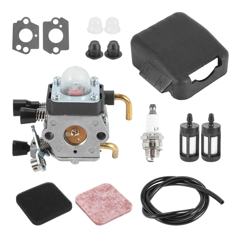 Fs85 Carburatore + Coperchio Filtro Aria Per Stihl Fs75 Fs80 Fs 85 Km80 Km85 Fc75 Decespugliatore Decespugliatore Tune Up Kit