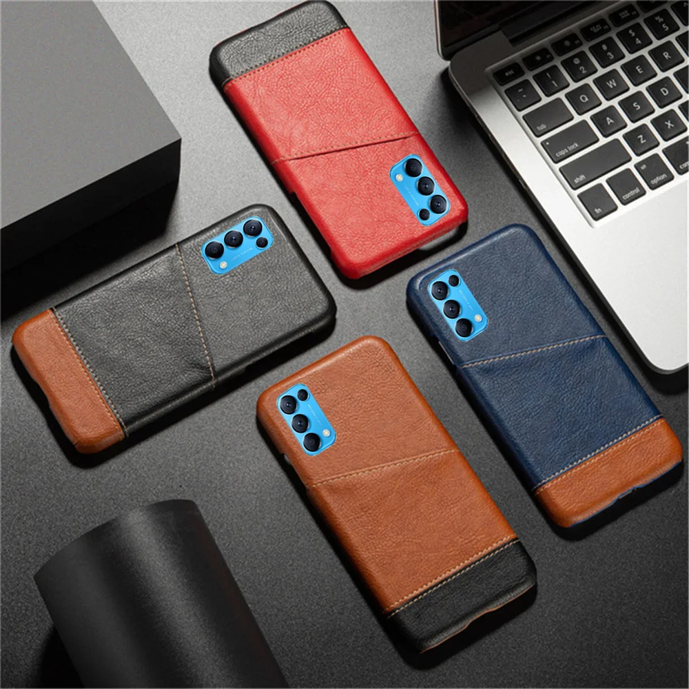 Per Oppo Find X3 Lite Find X3 Neo X3 Pro Fundas Case Per Oppo Find X3 Lite Case X3 Neo Mixed Splice Pu Leather Credit Card Cover