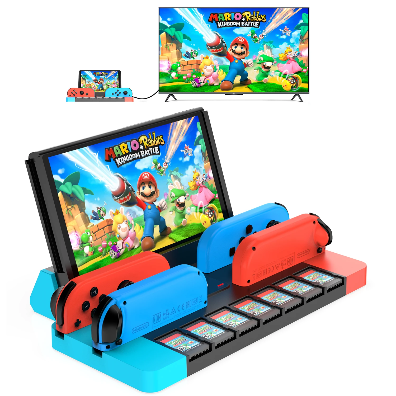 Switch Dock Per Nintendo Switch Oled Tv Adapter Switch Docking Station Con Porta Hdmi Usb 3.0 Joycon Ricarica E Slot Per Schede Di Gioco
