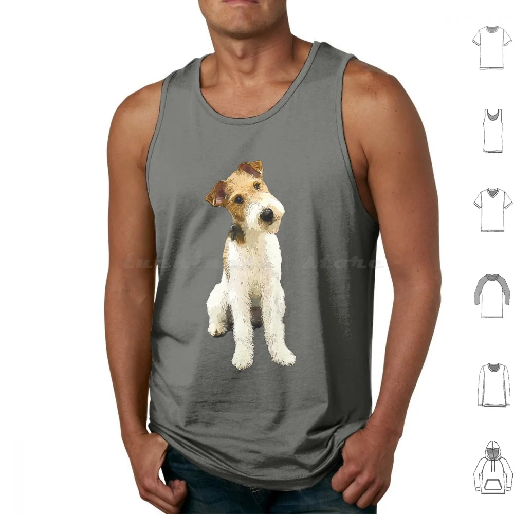 Wire Fox Terrier Head Tilt Canotte Gilet Senza Maniche Fox Terrier Fox Terrier Wire Fox Terrier Wire Foxy Foxy Fox Terrier