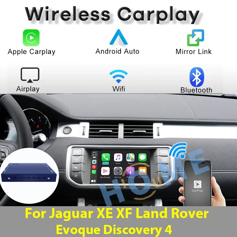 Wireless Carplay Android Auto Per Jaguar Xe Xf Land Rover Evoque Discovery 4 Modulo Box Decoder Interfaccia Video Multimediale