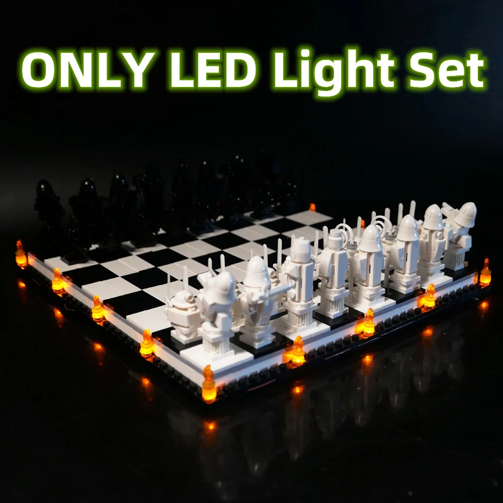 Disponibile Set Di Luci A Led Rc Per Scacchi Da Mago Compatibile Con L'Accessorio Lego 76392 Movie Building Blocks