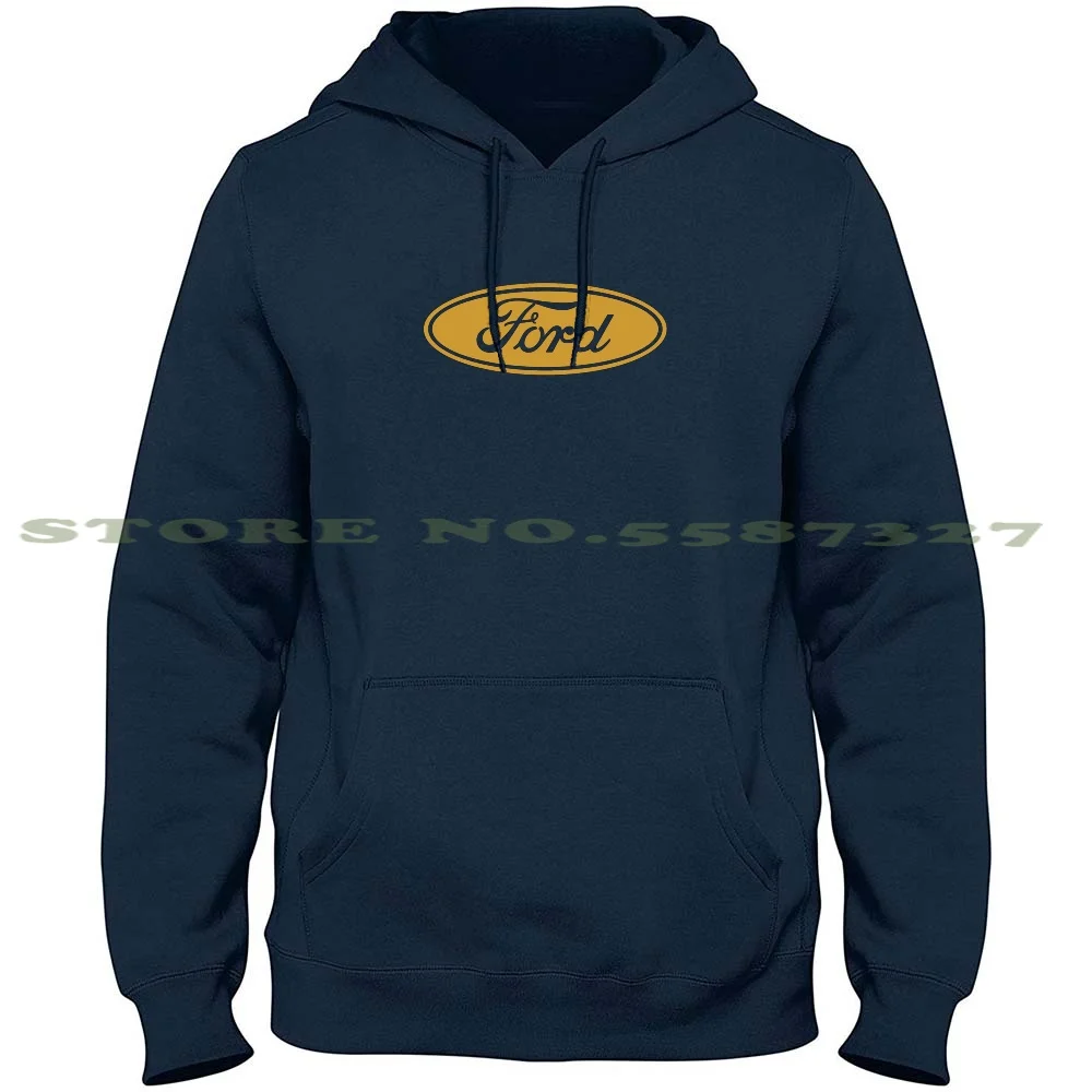 Ford Motors Gold Logo Fan Art Streetwear Sport Felpa Con Cappuccio Felpa Logo Symbol F150 Muscle Car Cars Fiesta Fast Escape F250