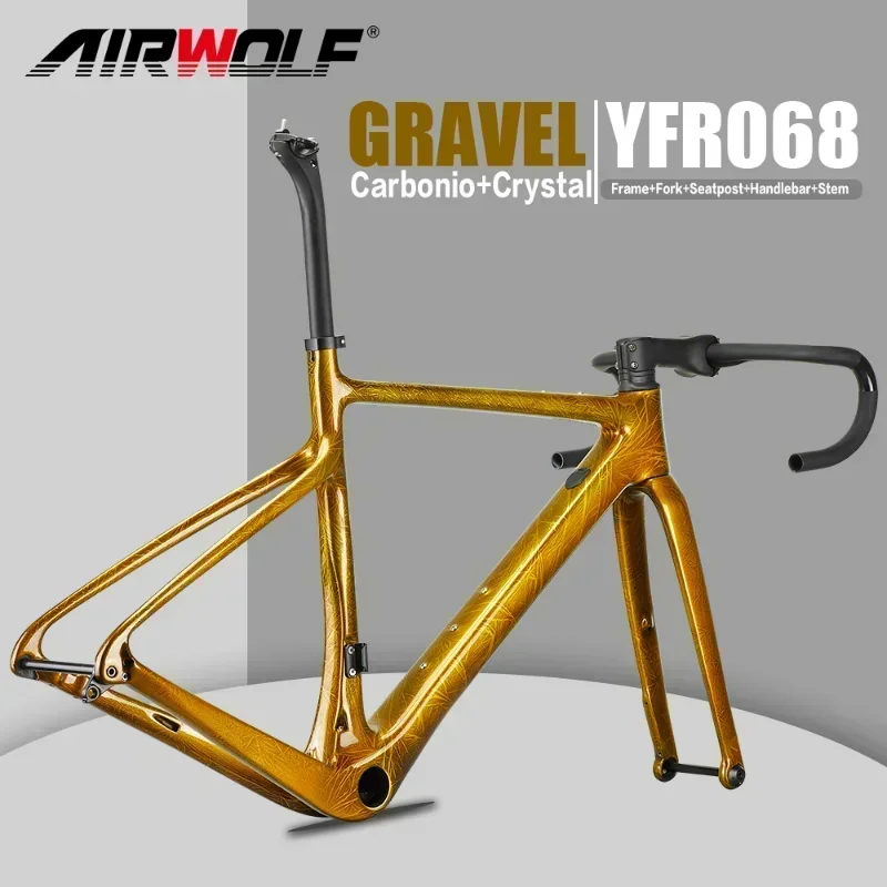 Airwolf 2023 T1100 Telaio Da Strada In Carbonio Tt 700 * 40C Telaio Per Bici In Carbonio Freno A Disco Rack Da Corsa Telaio Per Bici Telaio A Disco Le