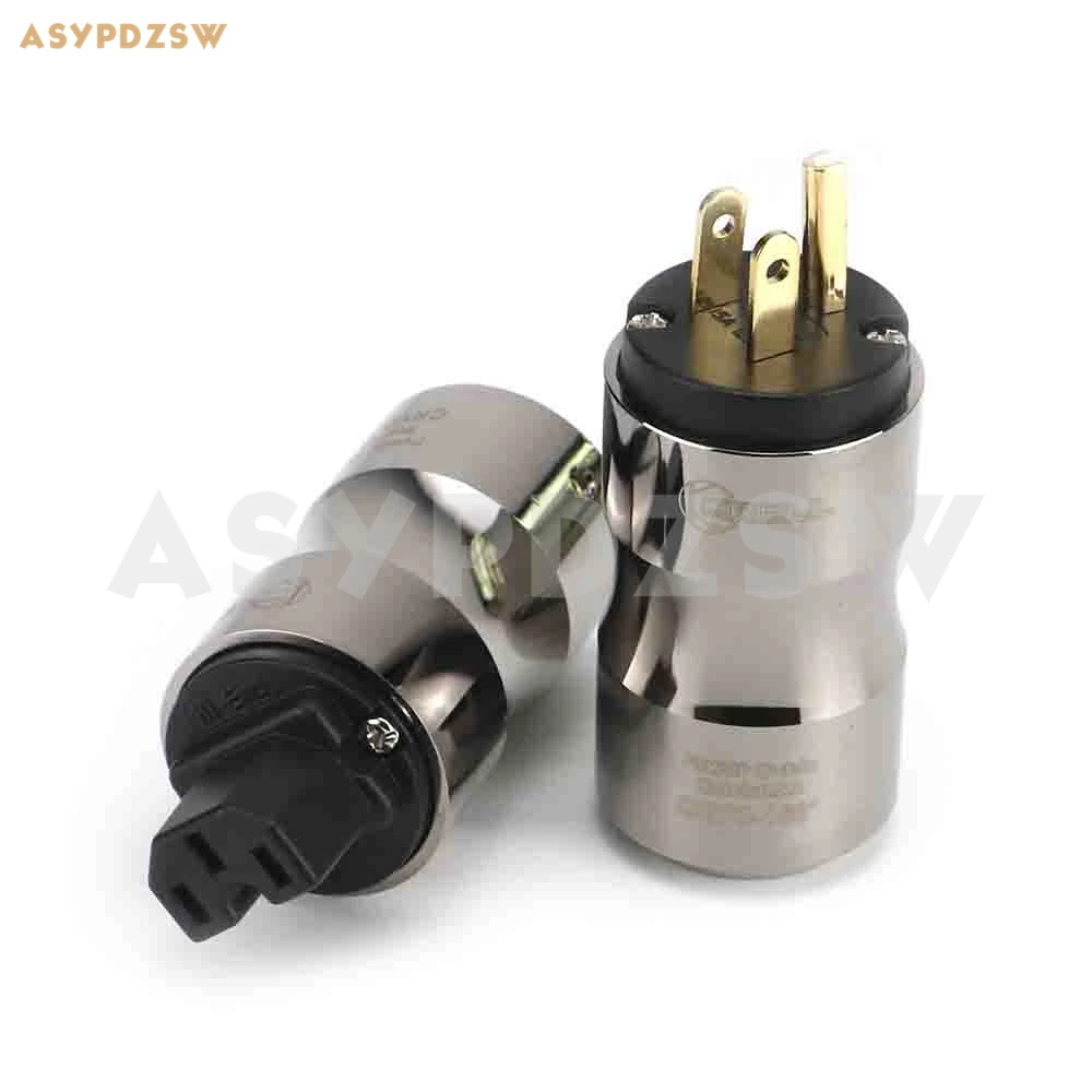 1 Paio Di Spine Ca Standard Usa + Placcatura In Oro Puro Krell 15A + Alimentatore Iec