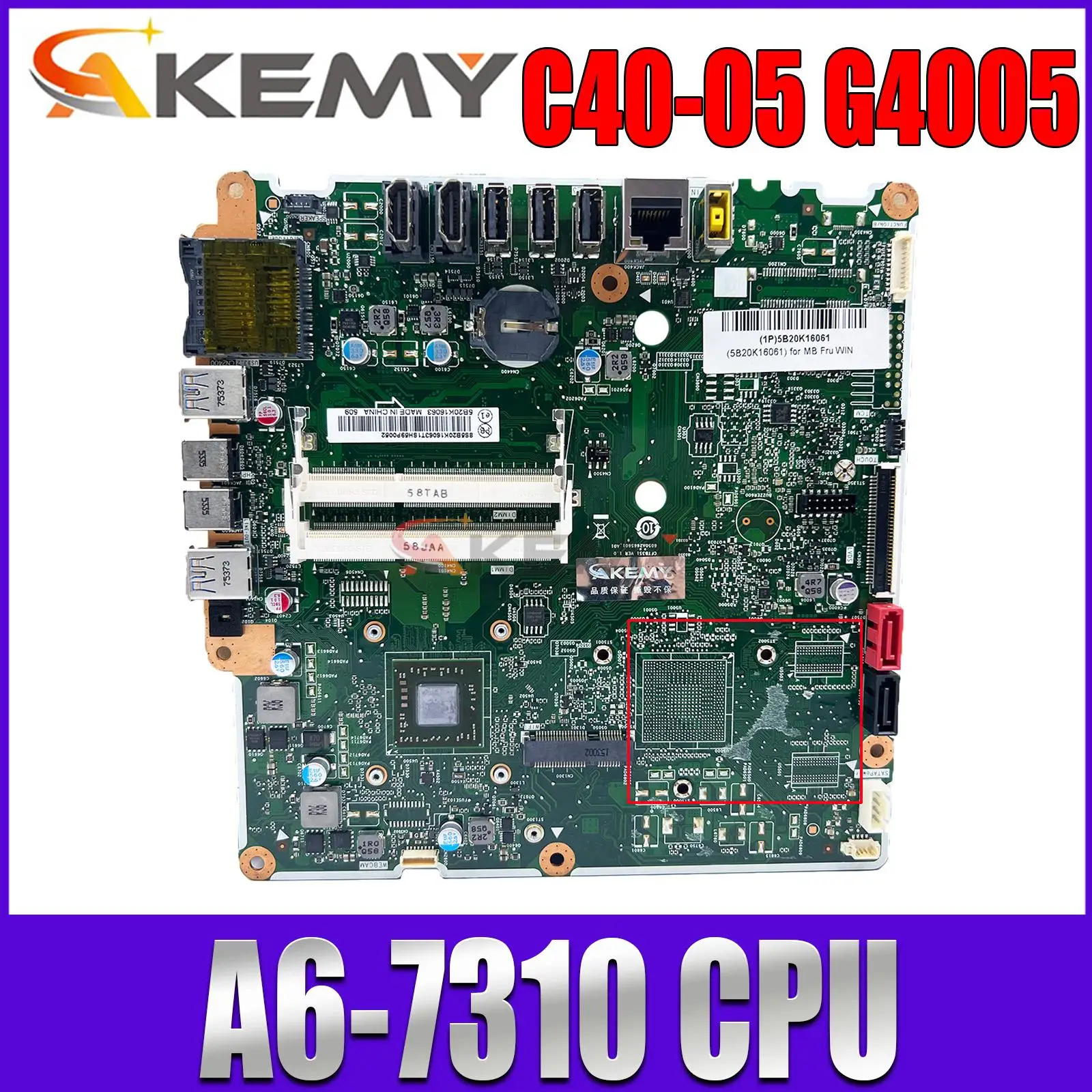 Per Lenovo C40-05 G4005 Scheda Madre All-In-One Amd A6-7310 Cpu Cftb3S1 Muslimmianboard
