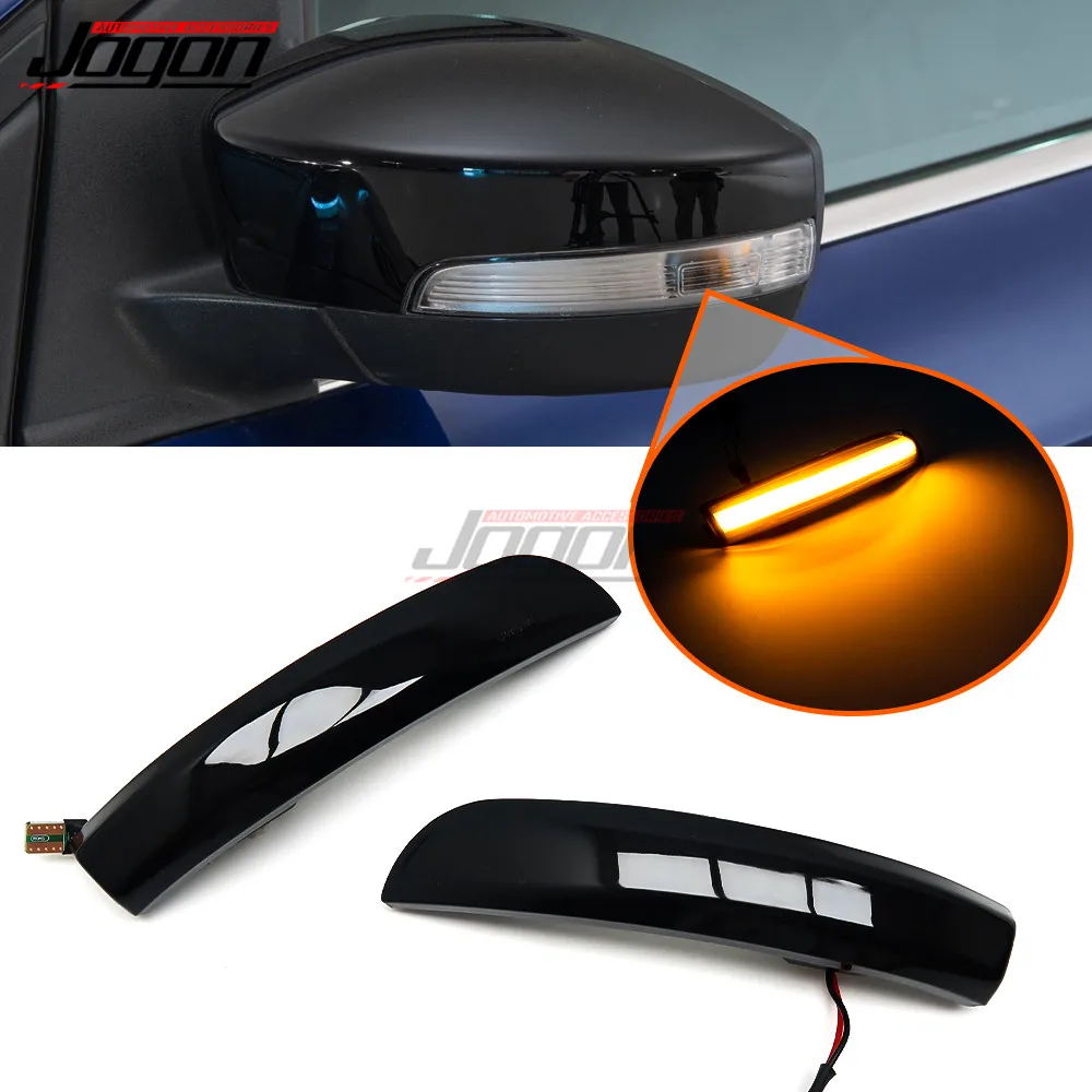 Indicatore Luminoso Sequenziale A Specchio Laterale Dinamico A Led Per Ford Kuga Escape C520 Ecosport 13-18 Focus 3 Mk3 Se St 12-18 C-Max 13-17