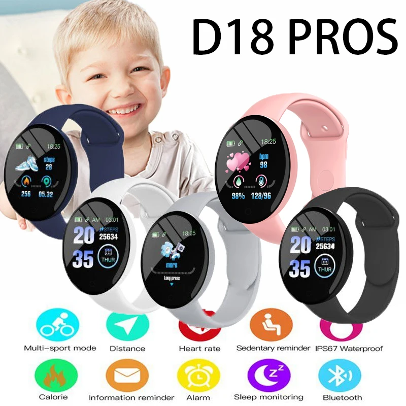 Smart Watch Kids Digital Children Watches For Girls Boys Sport Bracciale Child Fitness Tracker Smartwatch Per 8-16 Anni