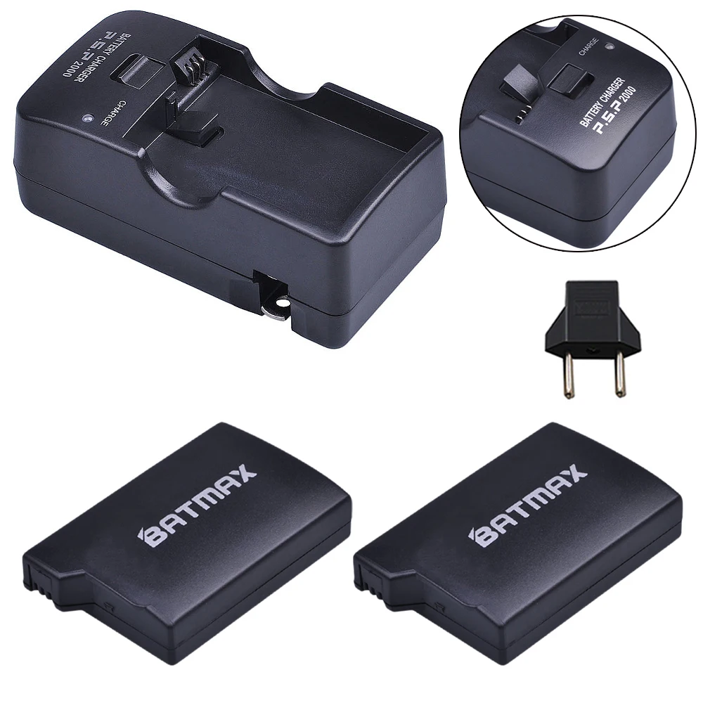 2Pcs 3600Mah Psp 1000 Batteria + Caricabatteria Per Psp 1000 Playstation Sony Psp1000 Sony Psp 1000 (1001, 1002, 1003, 1004, 1005, 1006