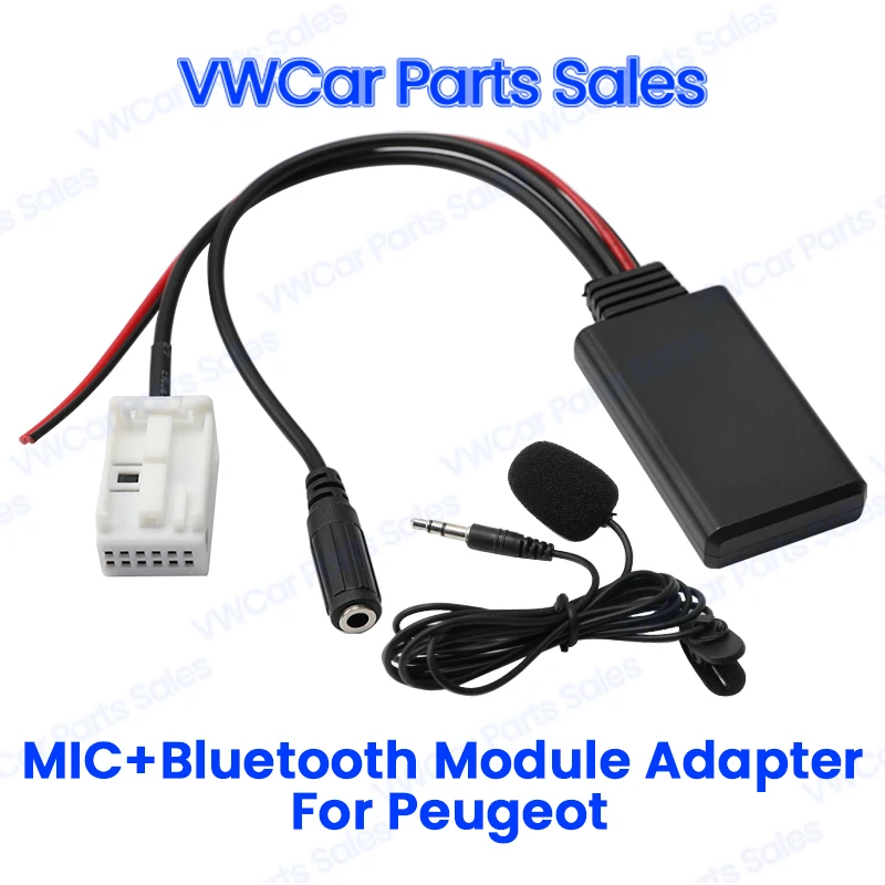 Per Citroen C2 C3 Rd4 Per Peugeot 207 307 407 308 12Pin Autoradio Rd4 Bluetooth Musica Aux Telefonata Adattatore Microfono Vivavoce