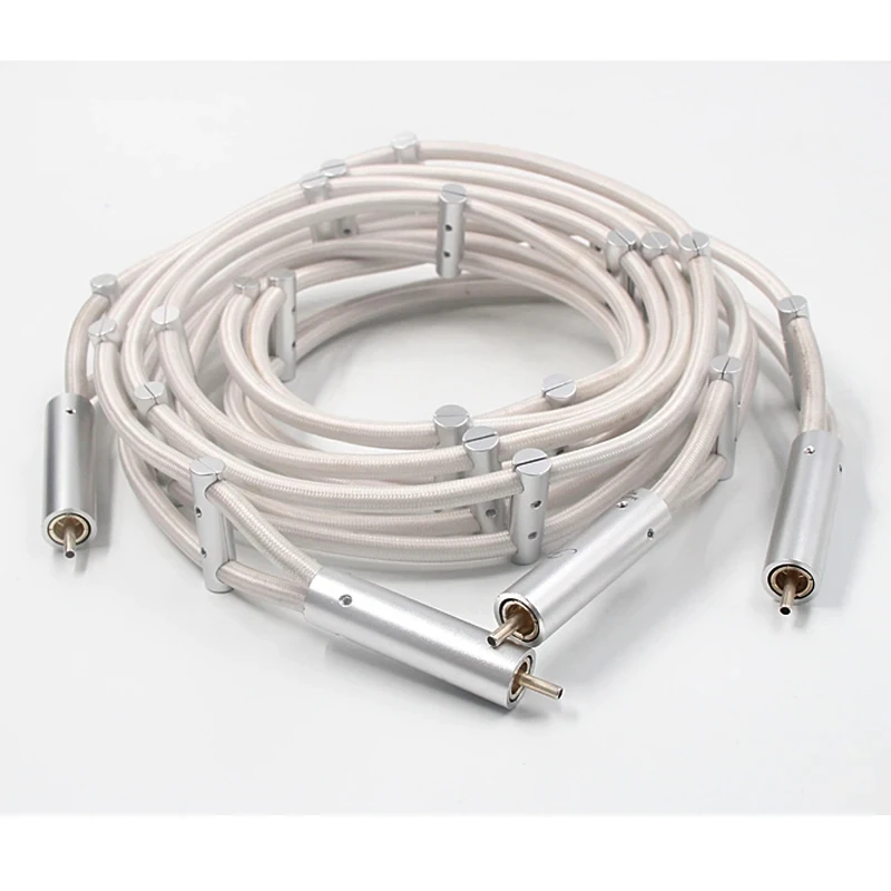 Hi-End Argento The Flow Hi Fi Audio Rca Cable Interconnect Cable Per Cd Player Amplitier Speaker Cable
