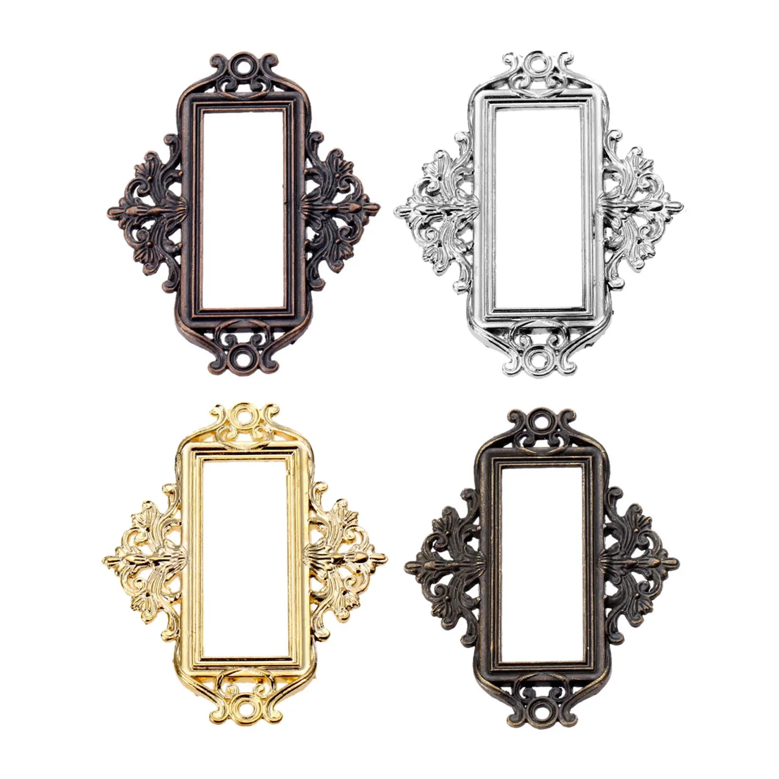 5Pcs Etichetta In Lega Di Zinco Pull Frame File Porta Biglietti Da Visita Con Viti Di Montaggio Per Mobili Cassettiera Per Mobili Bin 55*43Mm
