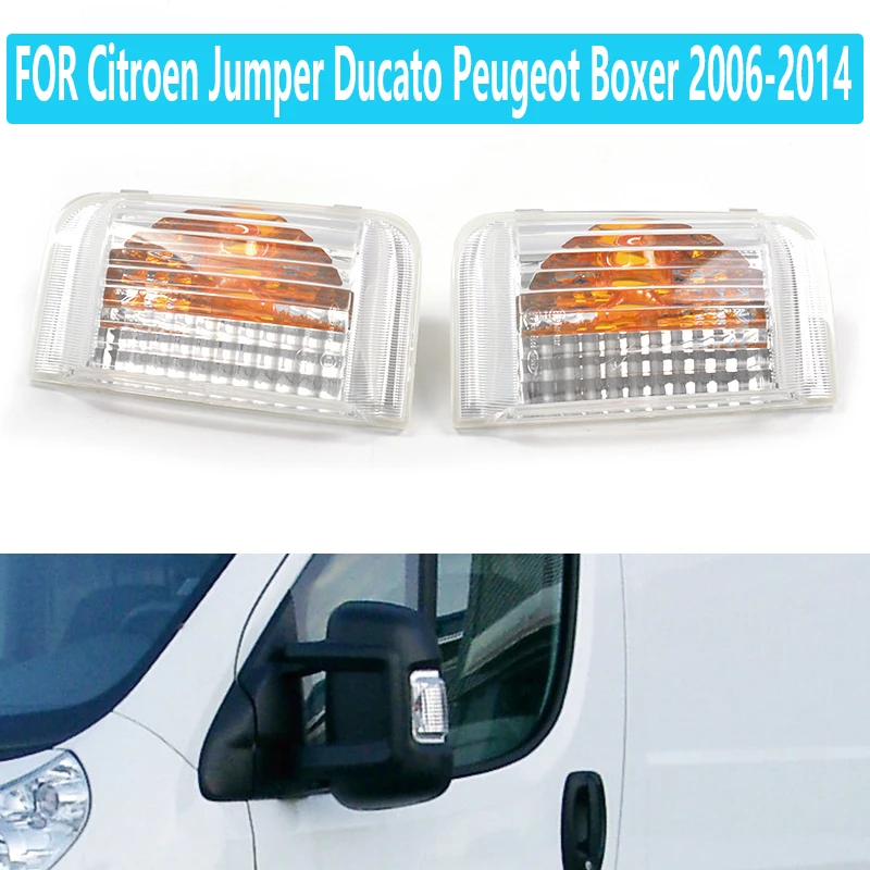 Car Van Mirror Indicator Lamp Blinker Lens Without Bulb For Citroen Jumper Ducato Peugeot Boxer 2006-2014