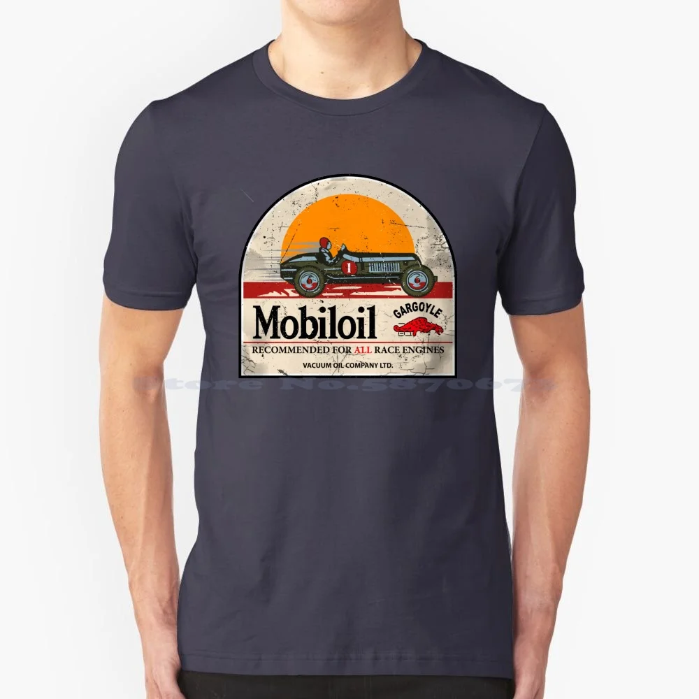Maglietta Da Corsa Mobiloil E Gargoyle 100% Cotone Tee Mobil Oil And Gas American Oil Oil Company Stazioni Di Rifornimento Stazioni Di Servizio