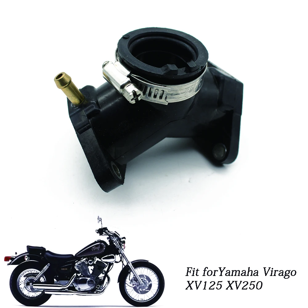 Pokhaomin Motorcycle Carb Intake Carburetor Interface Adapter Connector Pipe Manifold For Yamaha Virago Xv125 Xv250 1988-2011