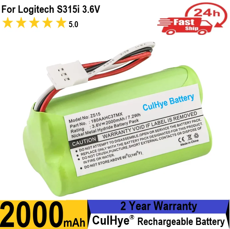 Aa 3.6V 2000Mah Nimh Batteria Per Logitech Z515 S315I S715I 180Aahc3Tmx S-00096 A-00026 S-00116 984-000181 Altoparlante Ricaricabile