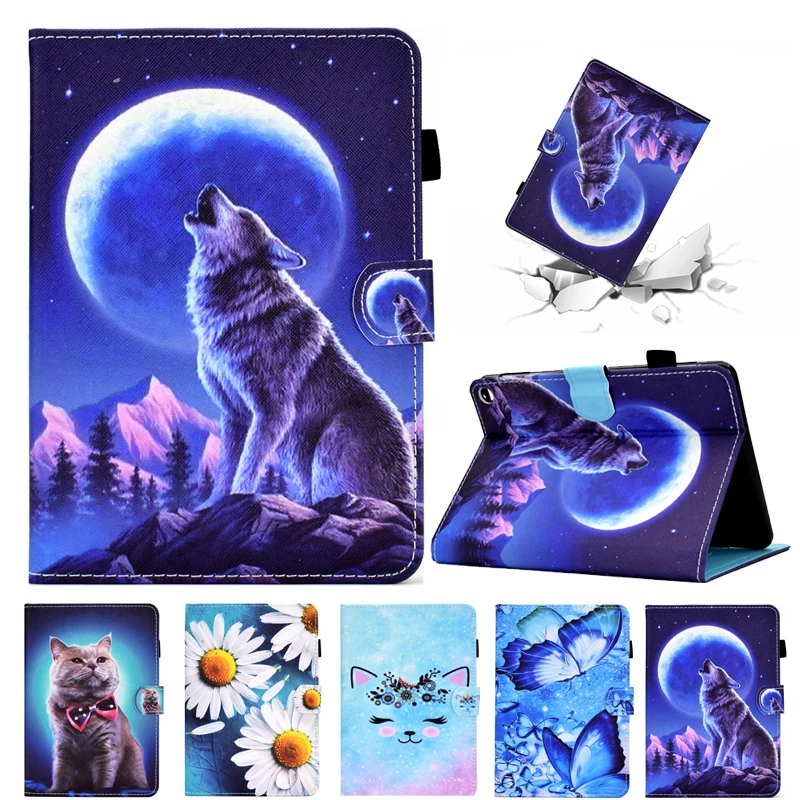 Custodia Per Kindle Fire Hd 10 2021 Kids Cartoon Ultra Slim Smart Pu Leather Cover Antiscivolo Per Kindle Fire 10 Hd 2021 10.1"