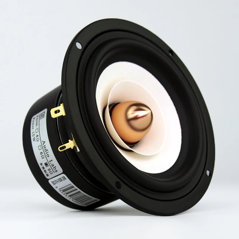 2 Pz/Lotto Audio Labs Top End 4 Pollici Full Range Monitor Altoparlante Tweeter Woofer Alluminio Bullet Hea 2 Strati Kapton Cone