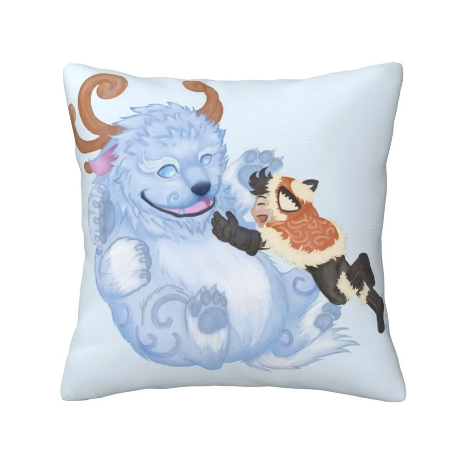 Nunu E Willump! Fodera Per Cuscino Abbraccio Federa Personaggio Carro Armato Jungler Fluffy Hug Cute Friends Nunu Willump Nunu E