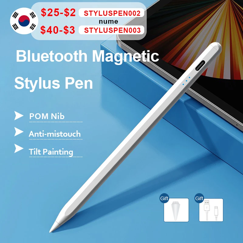 Per Apple Pencil 2 Gen Bluetooth Magnetic Ipad Pencil Palm Rejection Tilt Pen Air 4 5 Pro 11 12.9 Mini Stilo Per Touch Screen