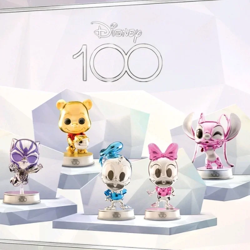 Disney 100Th Anniversary Collection Vigxy Stitch Daisy Donald Duck Collection Doll Decorazione Desktop Cartoon Model Garage Kit