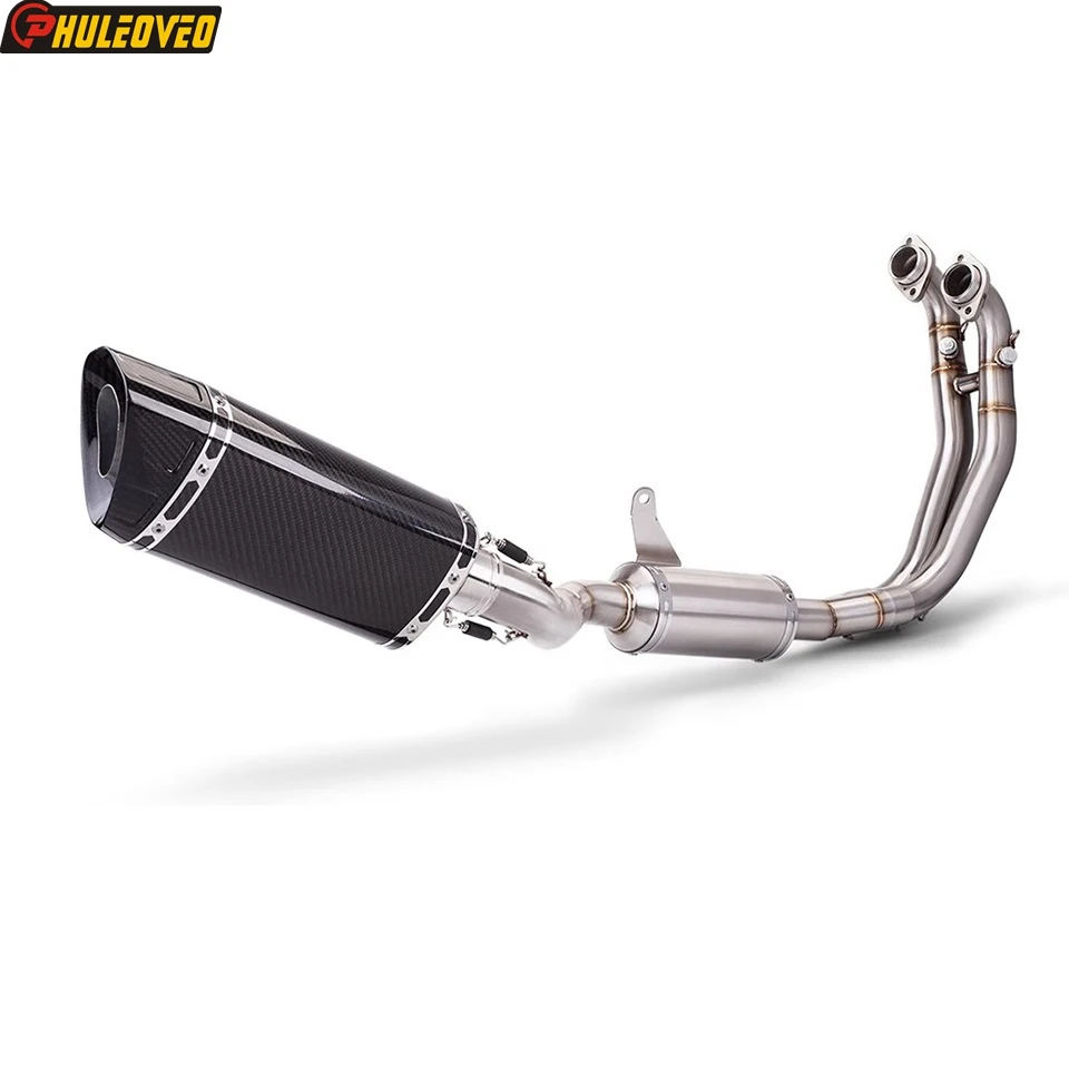 Per Aprilia Tuono 660 Rs 660 2021-2024 Scarico Moto Sistema Completo Collettore Collettore Tubo Anteriore Scarico In Vera Fibra Di Carbonio
