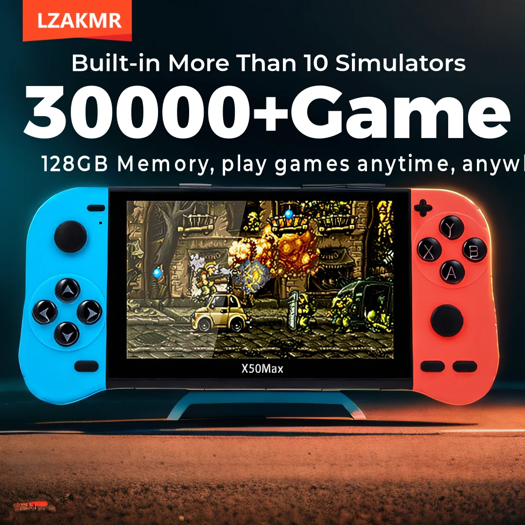 Esperienza Classic Retro Gaming Anywhere X50 Max Console Di Gioco Portatile 5.1 "Schermo Hd 30000 + Giochi Regalo Di Compleanno Per Bambini