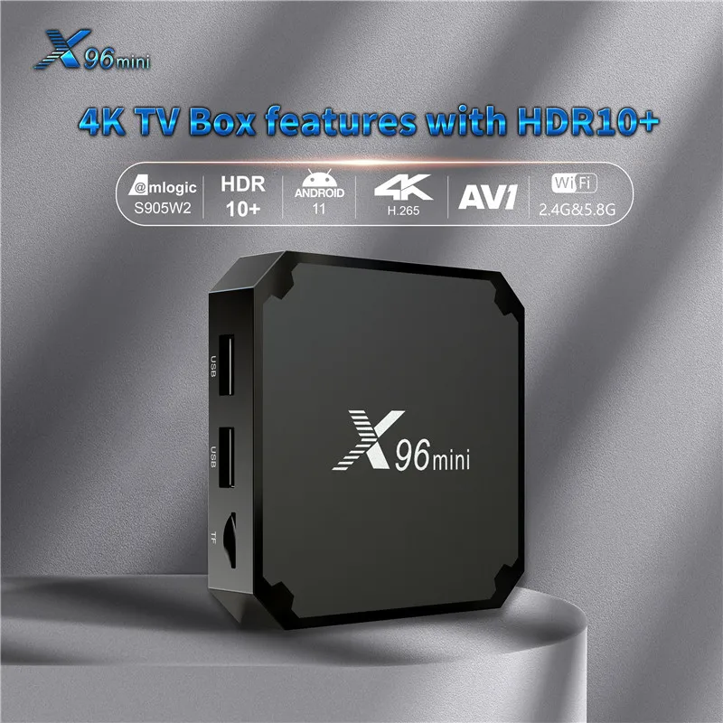 X96 Mini Android Tv Box X96Mini Android 11 Smart Tvbox X96 2Gb 16Gb Amlogic S905W2 Quad Core 2.4G 5G Wifi Set Top Box 1Gb 8Gb