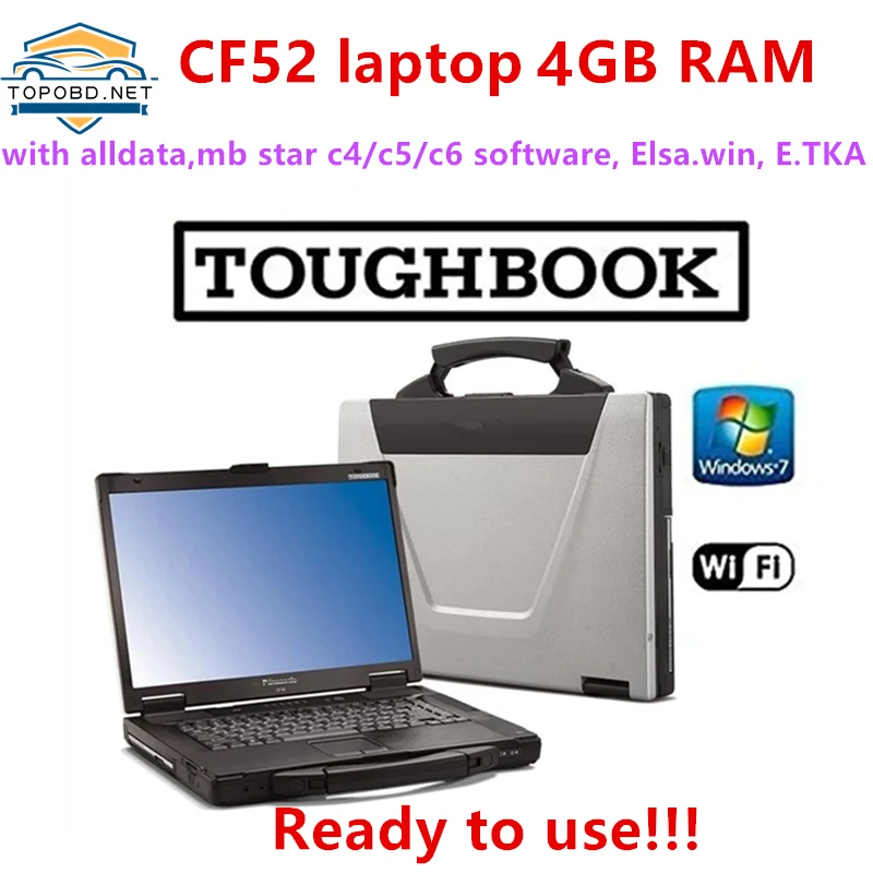 2021 Caldo Per Panasonic Cf-52 Military Toughbook Toughbook Cf52 Ram 4Gb Ram Con Software Alldata Software Mb Star C4 C5 C6 Pronto