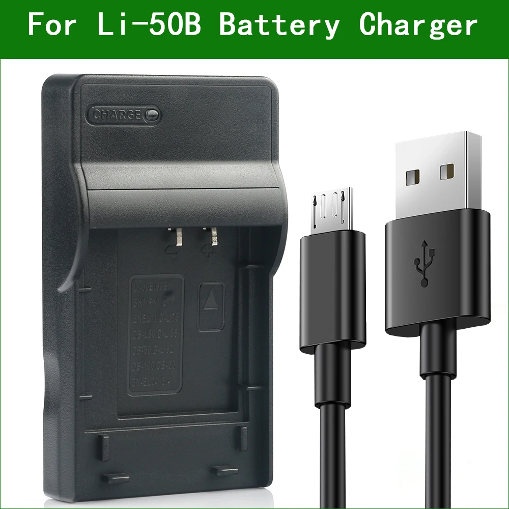 Caricabatteria Li-50C Del Micro Usb Di Li-50B Per La Xz-10 Della Xz-1 Di Olympus D-780 Sh-21 Sz-30Mr Sz-12 Di Sz-15 Sz-16 Sz-20 Sz-10
