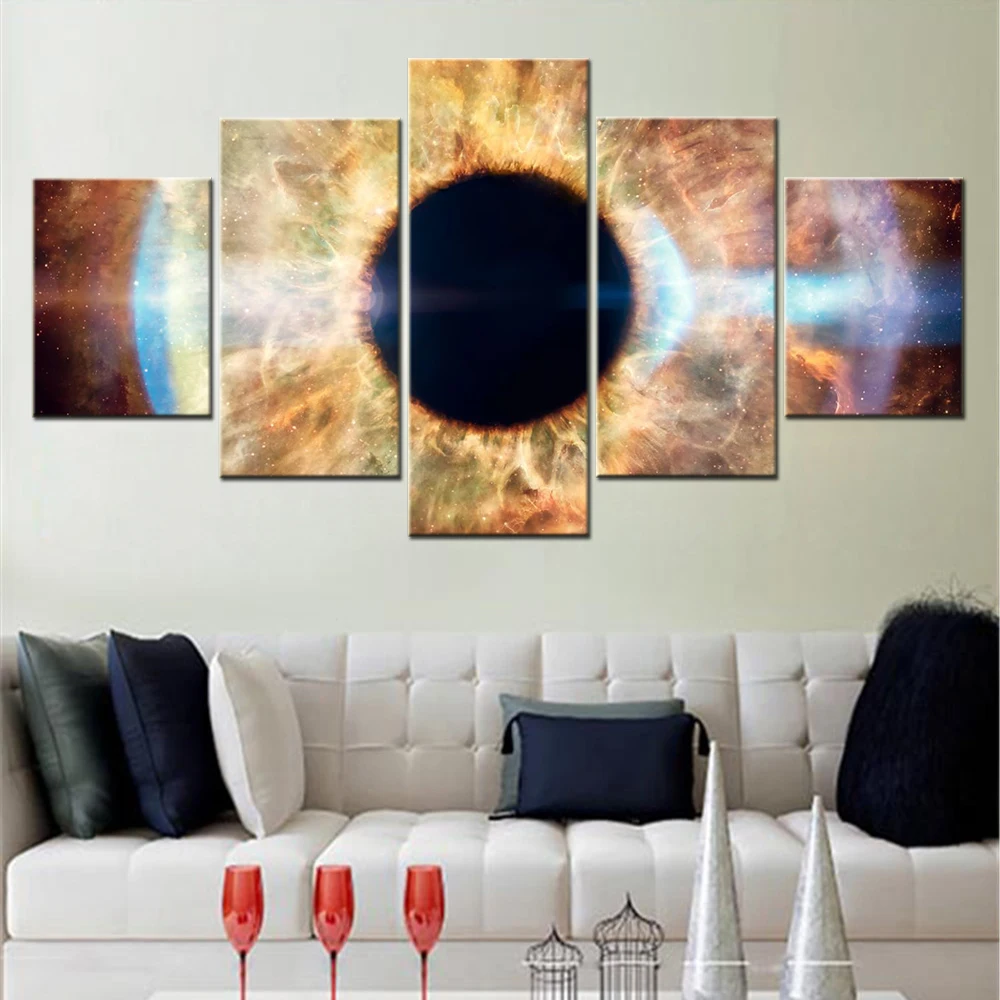5 Pezzi Canvas Wall Arts Abstract Poster Painting Helix Nebula Eye Cosmos Carta Da Parati Astronomica Home Decor Living Room Artwork