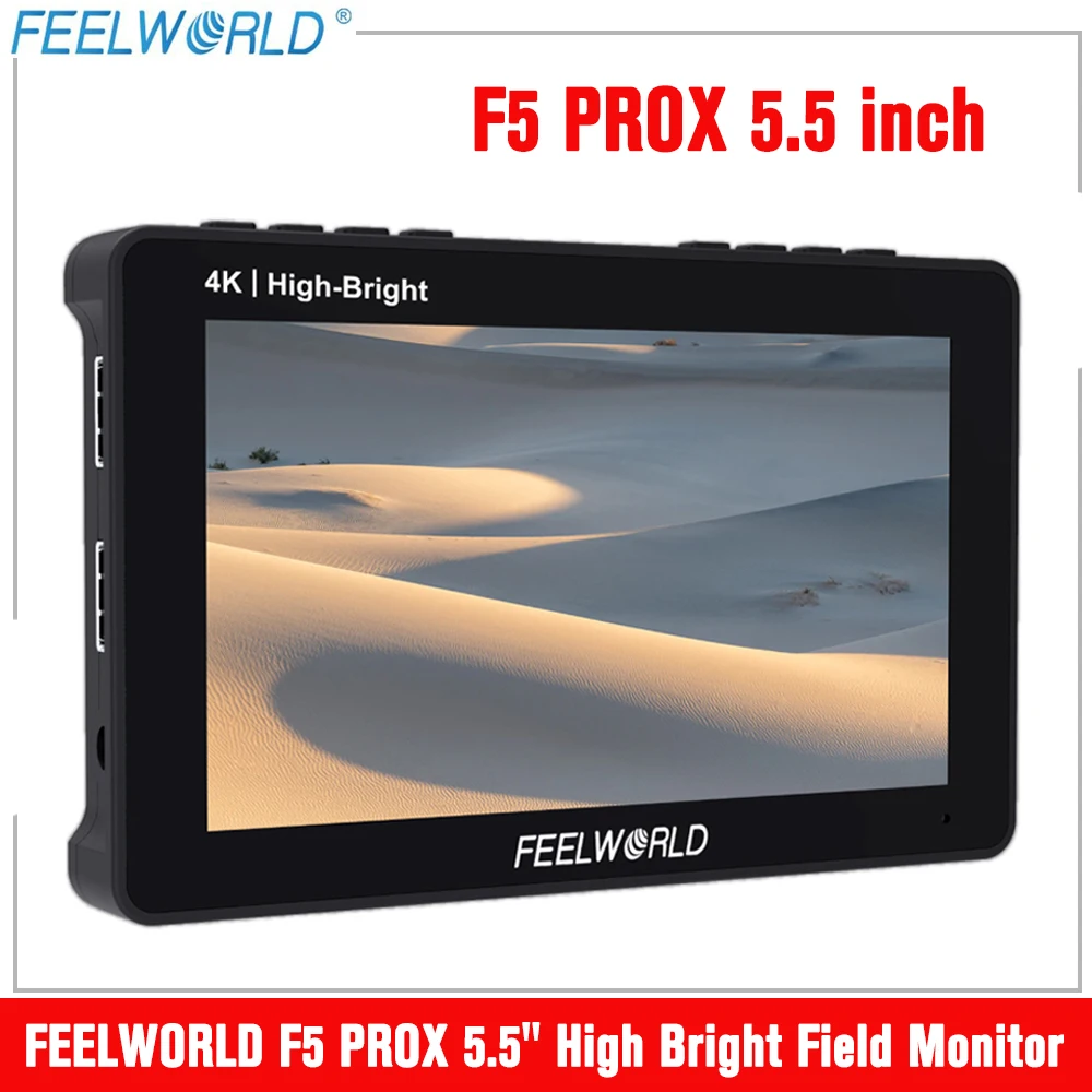 Feelworld F5 Prox 5.5 ''Monitor Da Campo Con Fotocamera Ad Alta Luminosità Touch Screen 1200Nit 1920*1080 1000:1 Monitor Brodcast Per Studio Cinematog