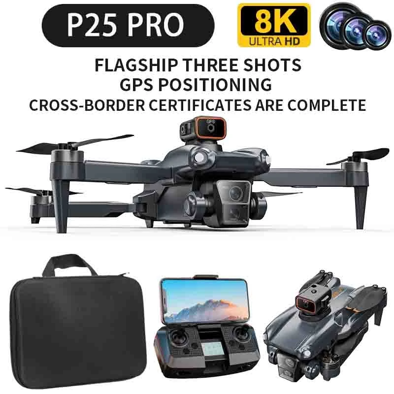P25 Pro Drone Professionale 20Km 4K Fotocamera Drone 8K Gps Fotografia Aerea Evitamento Ostacoli Aereo Mini Drone 2024 Quadcopter