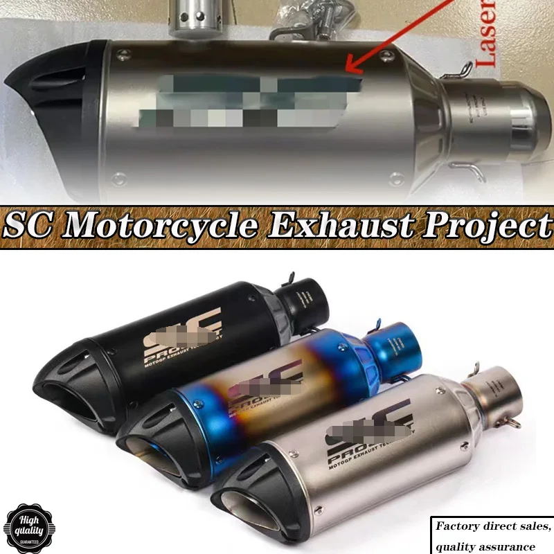 51Mm Universale Moto Sc Tubo Di Scarico Fuga Modificato Killer Silenziatore Gp-Project Per Z900 Cb650 Yzf R1 R6 Mt07 Mt009 Cbr1000