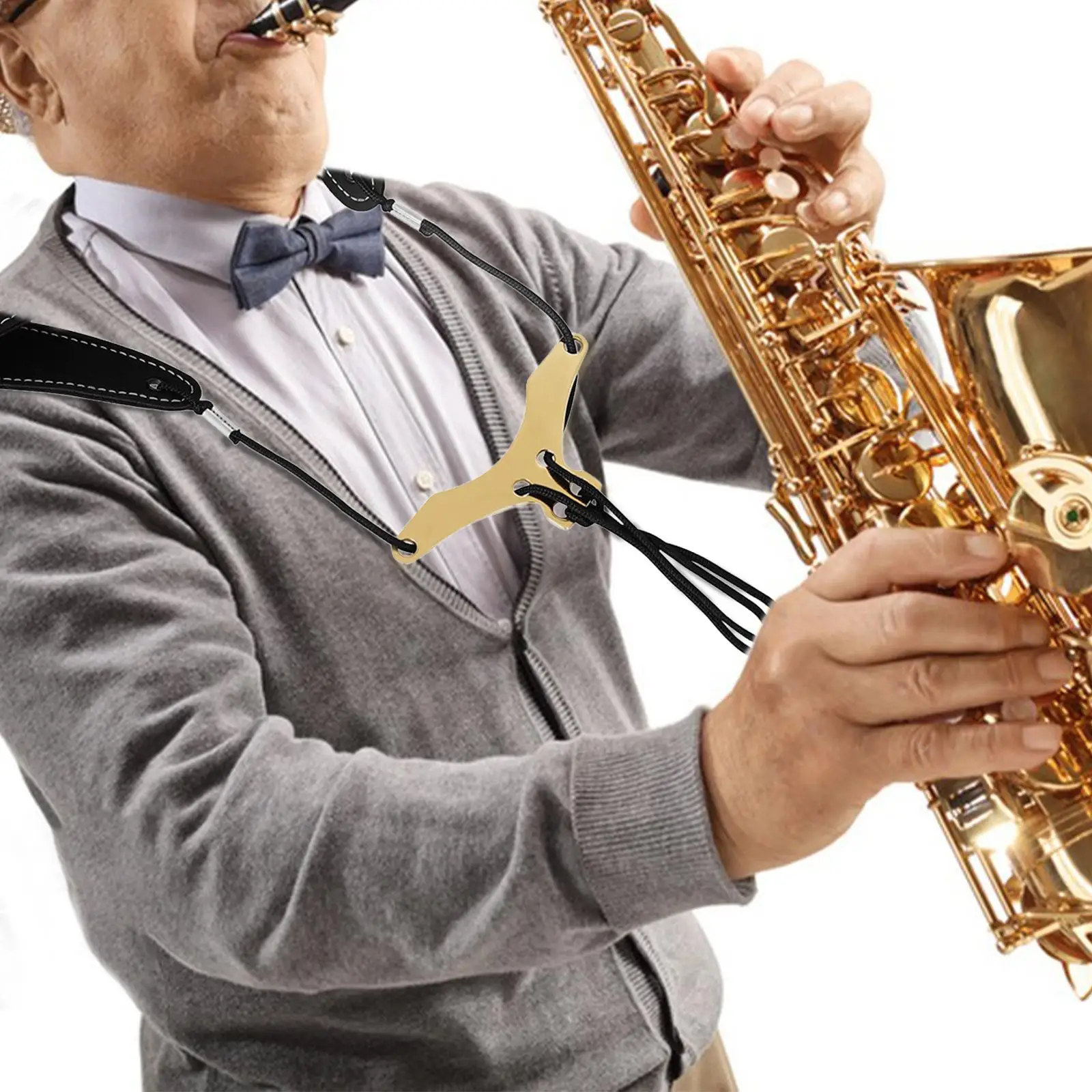 Sostituzione Cinturino Collo Sax Regolabile Per Clarinetto Oboes Alto Tenore Sax