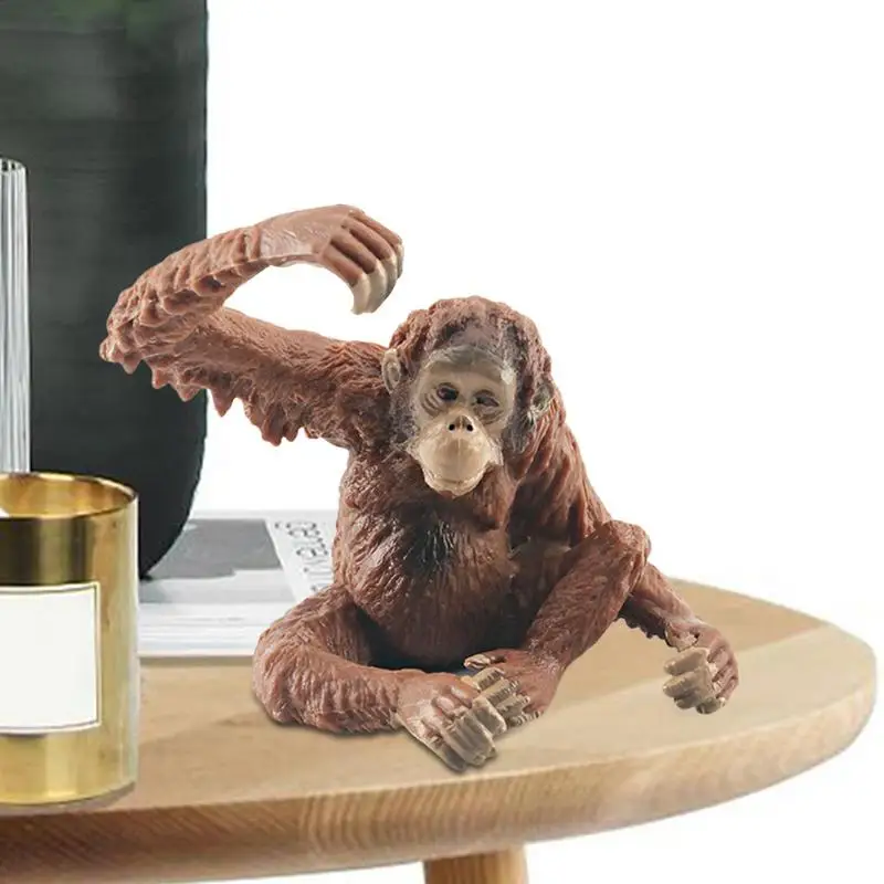 Gorilla Animal Toy Maschio Gorilla Figurina Animale Realistica Animali Della Giungla Playset Durevole Fauna Selvatica Materiale Pvc Gorilla Figurine