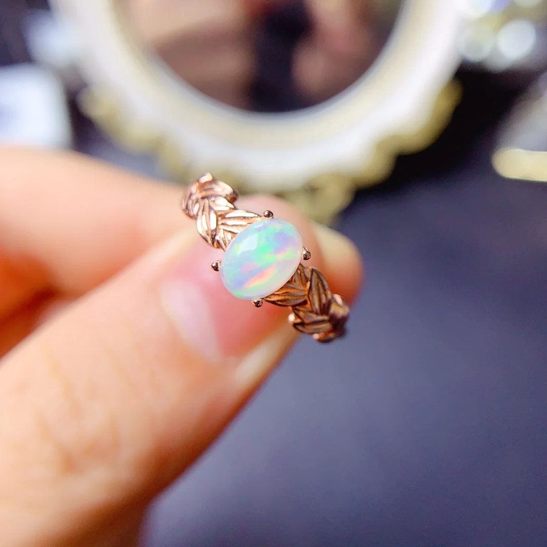 Argento Sterling 925 Seiko Set Ladies Fire Opal Color Ultra Bright Con Bellissimo Anello Regalo Di Fidanzamento Boutique Di Spedizione Gratuita